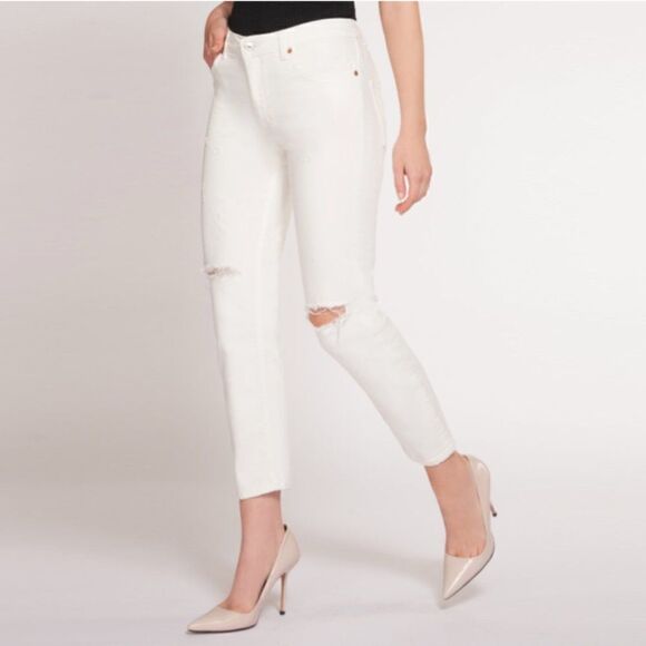 Dex Nixon Boyfriend Jeans White 25 NEW - Picture 1 of 8